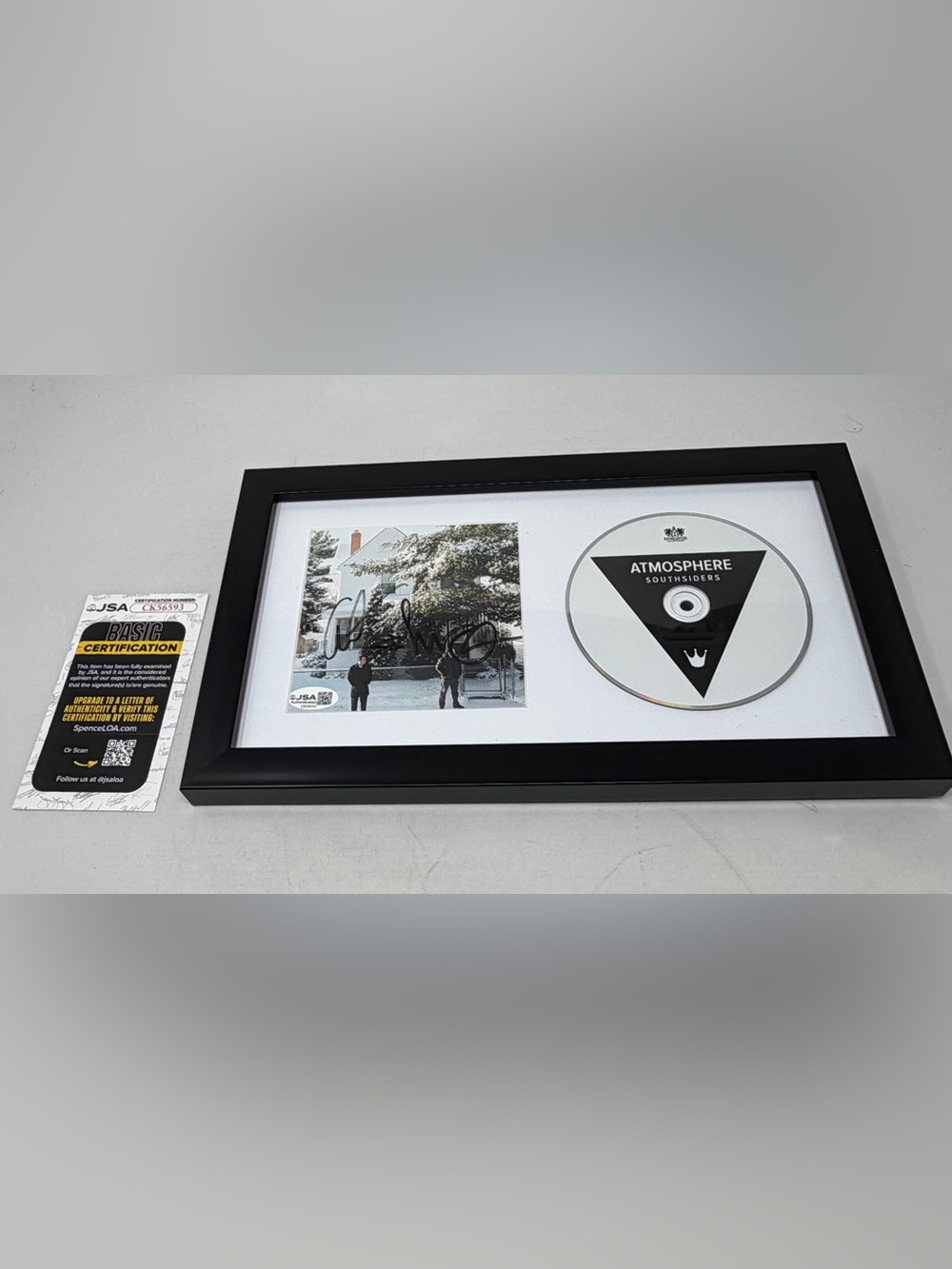 Atmosphere signed Southsiders CD Cover Framed JSA COA‎